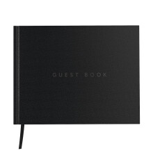Useful Co. Black Guest Book  Use as Guest Book Wedding Reception  Sign in Book  Guest Book for Vacation Home  Funeral Guest Book  Hardbound Guestbook