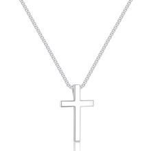 Ursteel Kreuz-Halskette für Herren, 925er Sterlingsilber, Anhänger, Herren-Kreuz-Halsketten, Edelstahl-Kreuz-Halskette für Männer, 40,6 cm, Schmu
