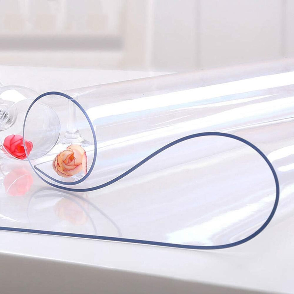 NECAUX Housse de protection rectangulaire en PVC transparent, multi-tailles, 1,5 mm d'épaisseur, imperméable, pour console, meuble multimédia, co