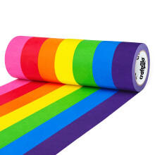 Craftzilla Gekleurde Afplaktape - 7 Rol Multi Pack - 210 Voet x 1 Inch Kleurrijke Ambachtelijke Tape - Levendige Regenboog Afplaktape - Gekleurde Tap