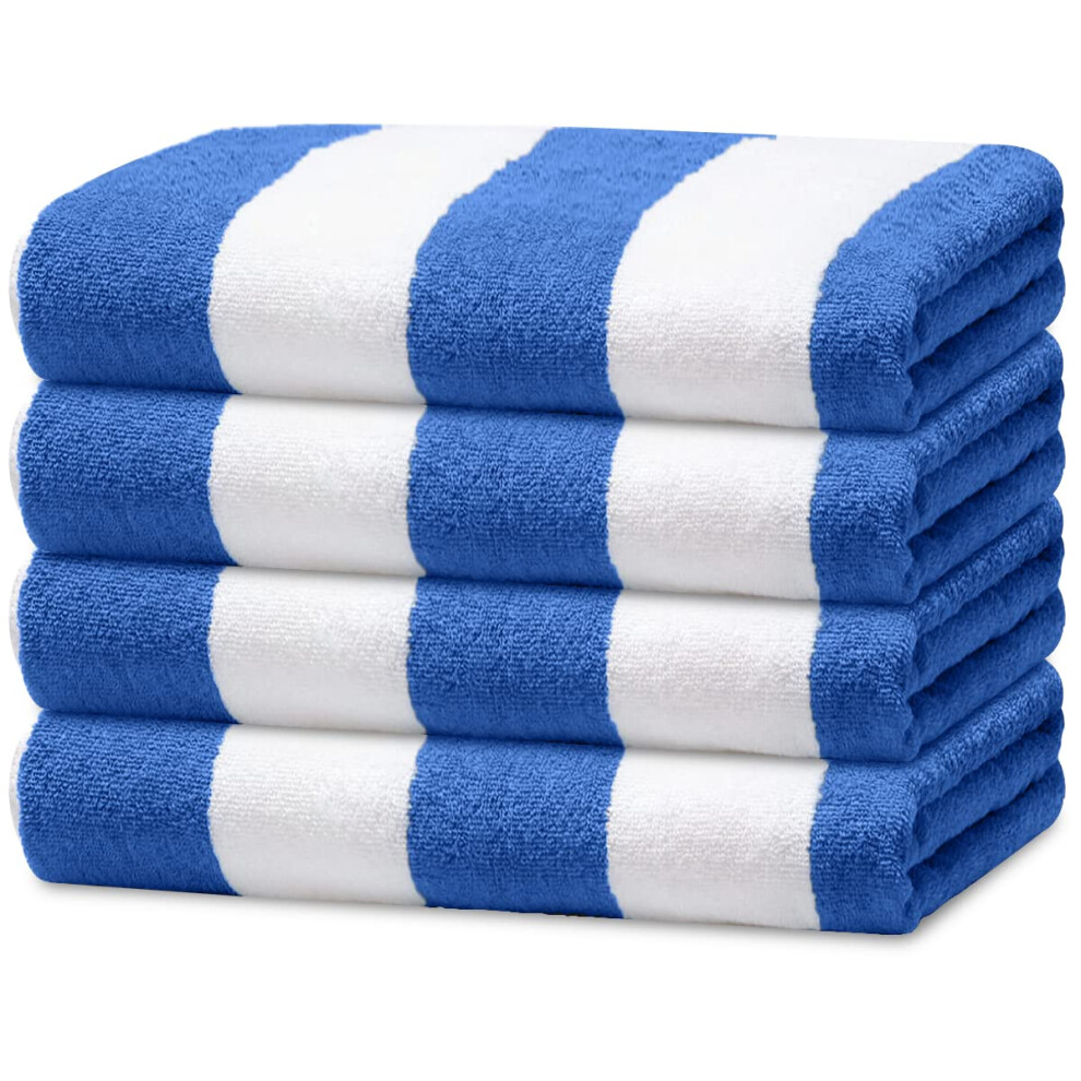 Avalon Towels Cabana Beach Towels 4 Pack (Size 30x60) Inches Oversized  100% Ring Spun Cotton  Highly Absorbent Large Pool Towels  Super Soft and Quic-image-OPC-PGGBXVH-NEW