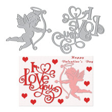 Estivaux Valentijnsdag Cupido Liefdeswoorden Die Cuts voor het maken van kaarten Liefdevolle harten Stansmessen Sjablonen Liefdesbrieven Embossing Sj