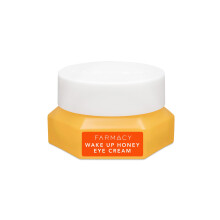 Farmacy Brightening Eye Cream - Wake Up Honey Under Eye Cream for Dark Circles + Puffiness - Caffeine Eye Cream Enriched with Vitamin C + Cranber