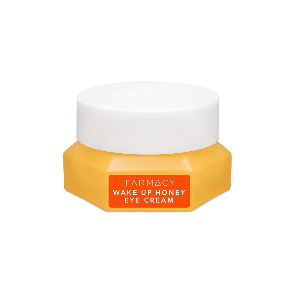 Farmacy Brightening Eye Cream - Wake Up Honey Under Eye Cream for Dark Circles + Puffiness - Caffeine Eye Cream Enriched with Vitamin C + Cranberry Pe-image-OPC-PGGBXZ5-NEW