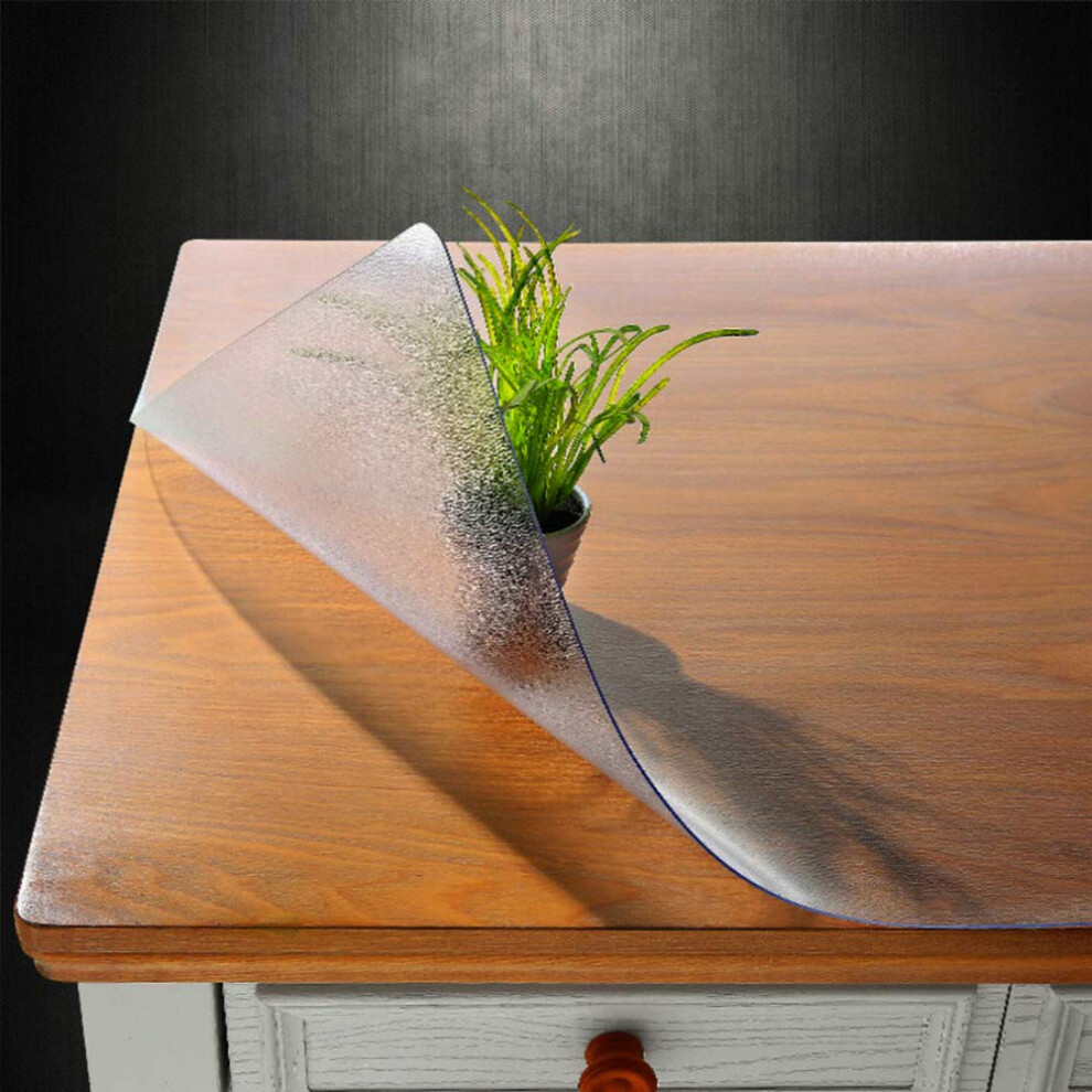 NECAUX Custom 28 x 44 pouces Housse de protection givrée pour table 1,5 mm d'épaisseur en plastique résistant aux rayures Tapis de bureau robuste