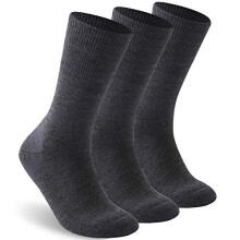 Facool Diabetiker-Socken fr Herren, Merinowolle, extra breit, rutschfest, nicht bindend, lockere Crew-Socken fr Diabetes, Anti-Schwei-Neuropathie-