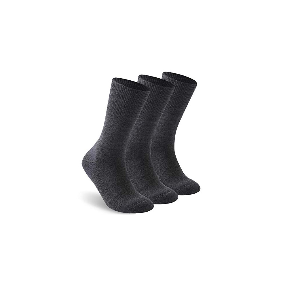 Facool Men's Not,Specified Diabetic Socks For Merino Wool Extra-Wide Non Slip Non-Binding Loose Crew Socks For Diabetes Anti-Sweat Neuropathy Socks With Seamless To