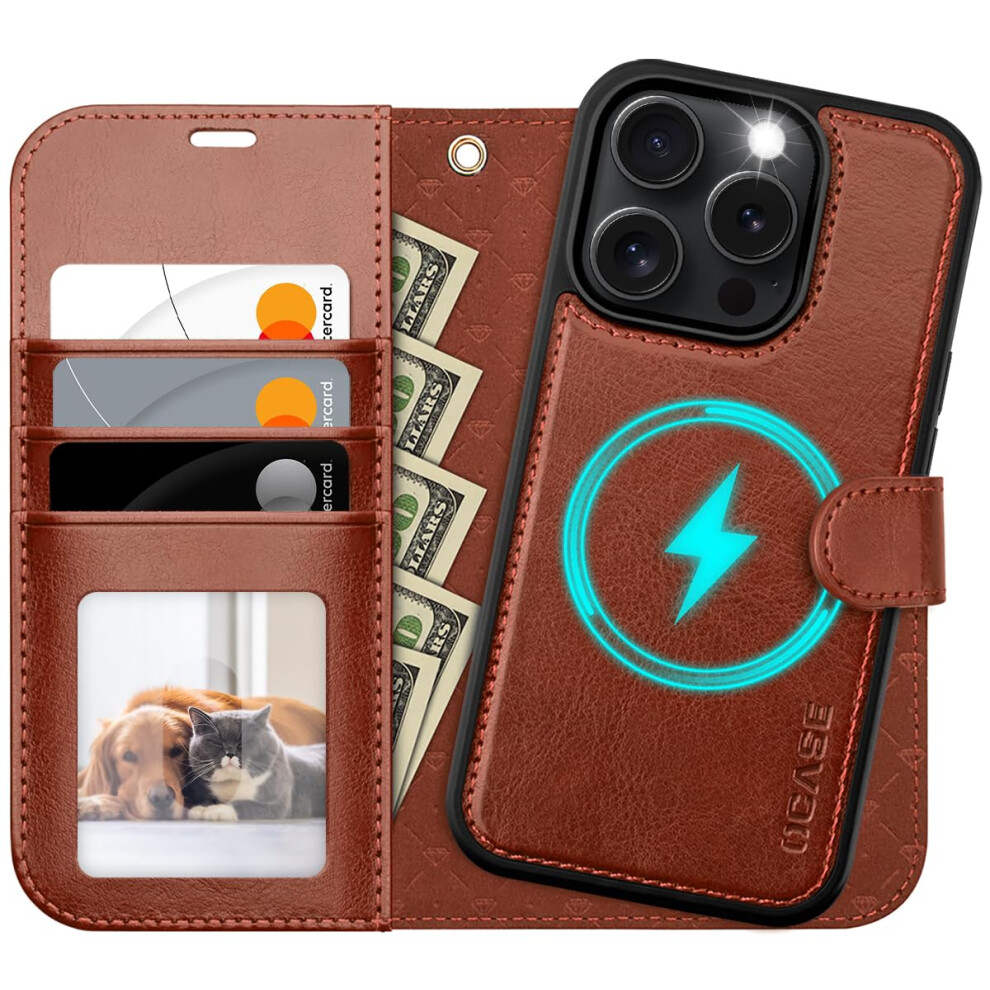Ocase For Iphone 16 Pro Case Detachable Wallet Case With Card Holder [2 In 1] Pu Leather Flip Folio Case With Rfid Blocking Stand Wrist Strap Shockpr 751242474608