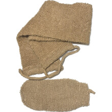 2 Stck/Set groer natrlicher Peeling-Hanf-Rckenschrubber zum Duschen fr Mnner und Frauen  Reibhandschuh-Handschuh  Tiefenreinigung und Belebun