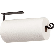 Rtzen Under Cabinet Paper Tail Sutetrage - Fer Whired Fer Cute Black Farmhouse Decor Inside Cabinet ou Under Counter - Porte-serviette en papier
