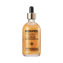 MEDI-PEEL Pure Gold 24K Ampoule 3.38 fl.oz / 100ml | 99.9% 24K Pure Gold All in One Ampoule 5 Revitalizing Extracts To Minimize Moisture Loss Brigh