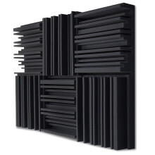 Troystudio Acoustic Studio Absorption Skumpanel 12 x 12 x 2 tommer pakke med 6 bredb?ndslyd absorber periodisk rille struktur lyd absorberende sk