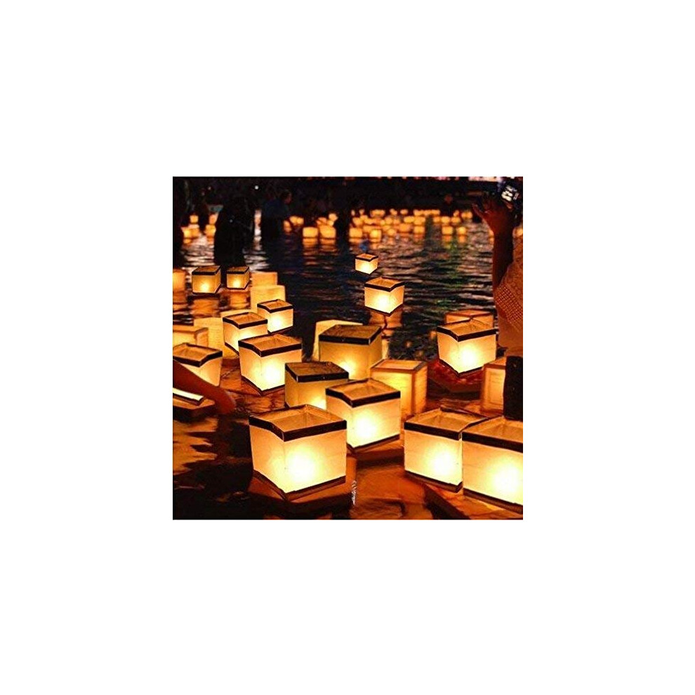 Diagtree Confezione Da 20 Lanterne Cinesi Quadrate Che Desiderano, Preghiere, Galleggianti, Fiume, Lanterne Galleggianti Per Lago O Fiume, Lanterne Galleggianti Galleggianti, Lanterne Galleggianti 15-image
