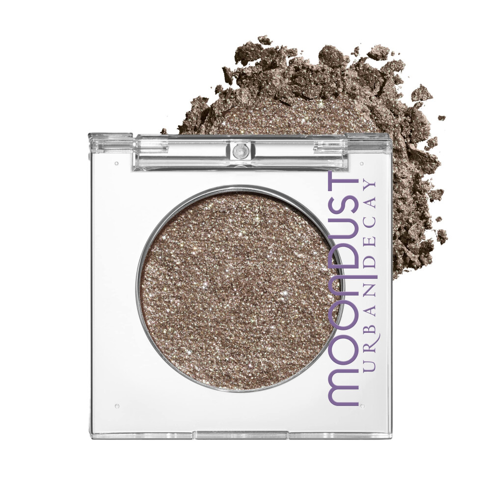 Urban Decay 24/7 Moondust Glitter Eyeshadow Single (Lithium - Brown Metallic Silver Sparkle)  Buildable Sparkly Eye Glitter  Long-lasting Shimmer Fini