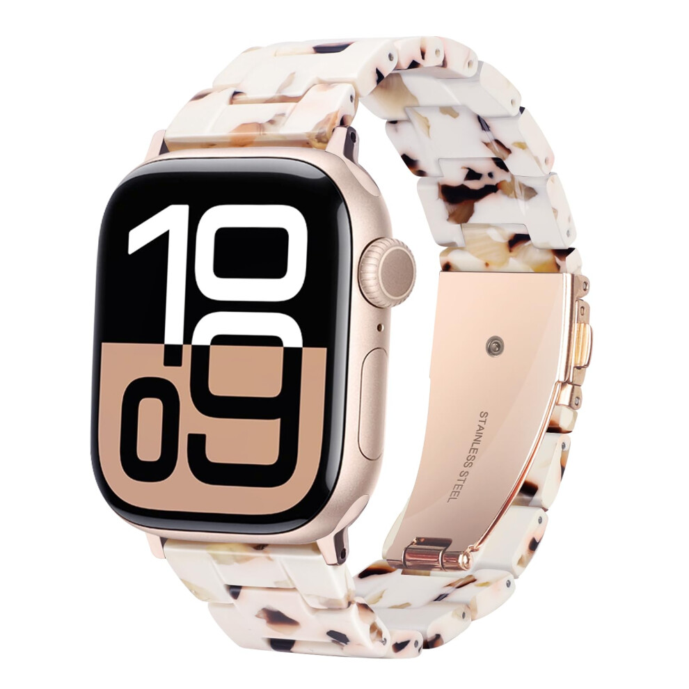 Hopo Kompatibel Mit Apple Watch Band 38 Mm 40 Mm 42 Mm 44 Mm D Nnes Leichtes Harzarmband Mit Edelstahlschnalle Als Ersatz F R Die Iwatch-Serie Ul-image