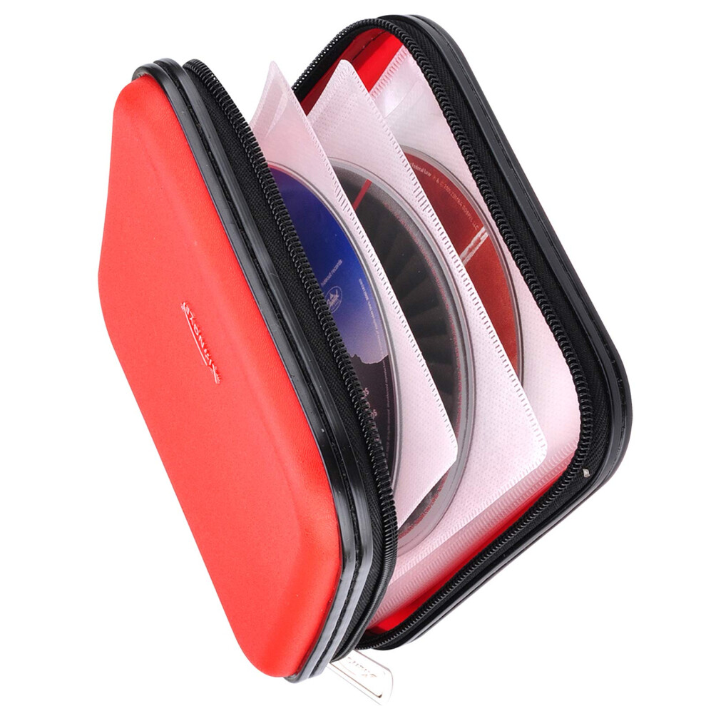 XiongYe CD DVD Wallet  32 Capacity Heavy Duty  DVD CD Case Holder for Car  Portable DVD/VCD Storage Disk  Hard Shell Sturdy case   Car CD Disk Holder-image-OPC-PFS8HNM-NEW