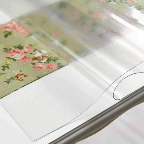NECAUX Custom Multisize 1.5mm Thick Frosted PVC Table Cover Protector - 19 x 60 Inch Waterproof Rectangular Protective Table Pad for Console Tabl 1