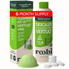 Nespresso Compatible Vertuo Cleaning & Descaling Kit. Includes 1 Bottle of Descaling Solution 6 Cleaning Tablets and 1 Reusable Pod. Carbon Neutral V