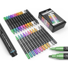 Acrylic Paint Markers Paint Pens Special Colors Set Extra Fine And Medium Tip Combo For Rock Painting Canvas Fabric Glass Mugs Wood Ceramics Pl