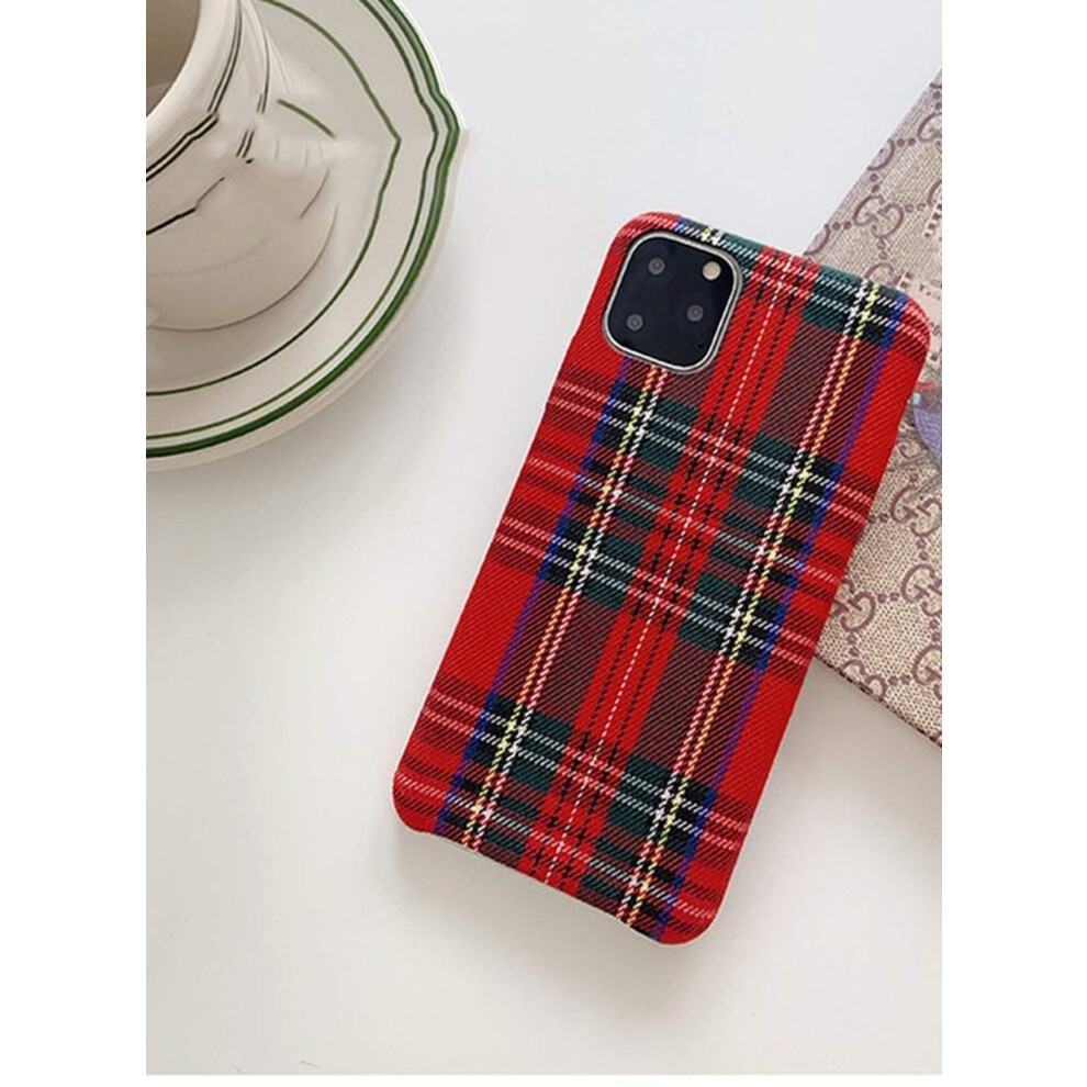 Custodia Per Telefono In Tessuto A Quadri In Flanella Calda Per Iphone 17/16/15/14/13/12/11 Pro Max Plus Mini Se 2020 X Xs Max Xr Peluche Scozzese Tartan Griglia A Righe Copertura Del Telefono (Per-image