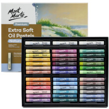 Mont Marte Extra Soft Oil Pastels Natural Hues Premium 39pc Assorted Natural Oil Pastel Colors Vibrant Buttery Versatile Art Pastels for Blending