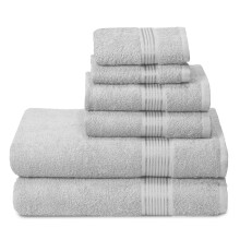 Belizzi Home Ultra Soft 6 Pack Cotton Towel Set Contains 2 Bath Towels 28x55 inch 2 Hand Towels 16x24 inch & 2 Wash Coths 12x12 inch Ideal for Ever