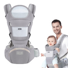 Huifen Baby Carrier con asiento de cadera Multifuncional 9 en 1 Baby Wrap Carrier recin nacido a nio pequeo para todas las estaciones Ergonomic Ba