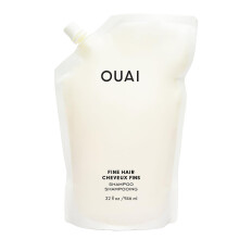 OUAI Fine Shampoo Refill - Volumizing Shampoo with Strengthening Keratin Biotin & Chia Seed Oil for Fine Hair - Delivers Weightless Body - Paraben P