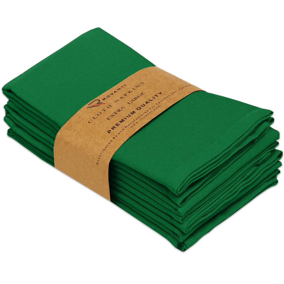 Ruvanti Cloth Napkins Set Of 6 18X18 Inches Napkins Cloth Washable Soft Durable Absorbent Cotton Blend. Table Dinner Napkins Cloth For Hotel Lun