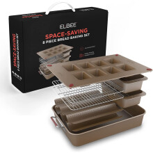 Elbee Home 8 pices Aspace antiadhsif Sauveillance de pain de pain de ptisserie