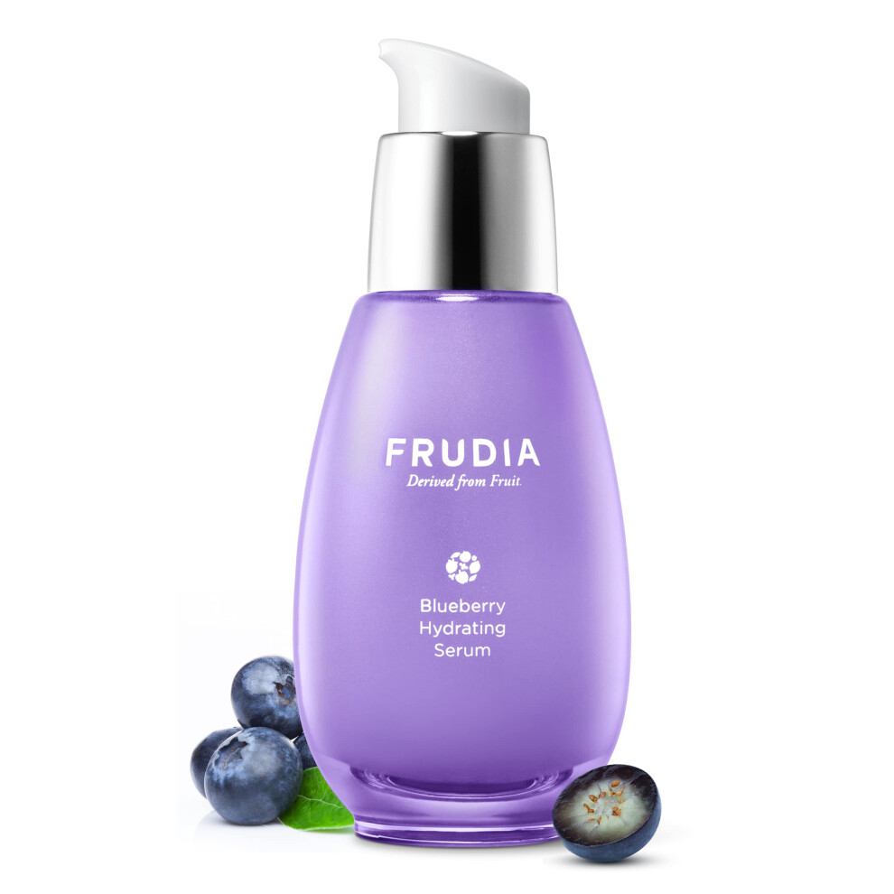 Frudia Welcos Blueberry Hydrating Serum | Moisturizing Serum For Face W/Blueberry Extract Vegan Panthenol Ws Bs Care Ex | Korean Skin Care Seru