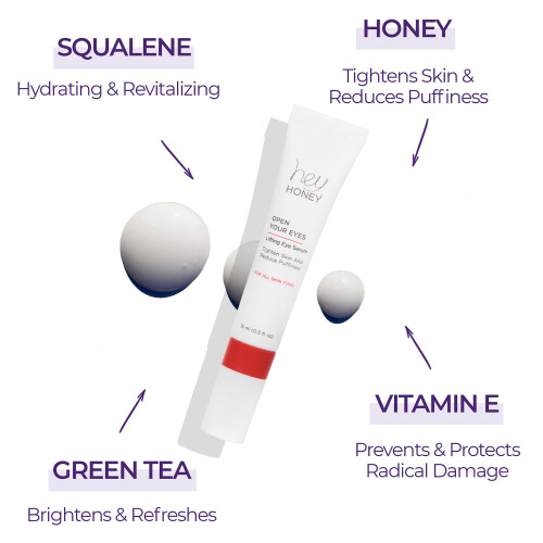 Hey Honey Serum Ανύψωσης Ματιών | Κρέμα Ματιών για Μαύρους Κύκλους & Πρηξίματα 2