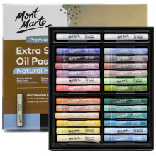 Mont Marte Extra mjuka oljepastell Naturliga nyanser Premium 26st olika naturliga frger Levande och smriga mngsidiga konstpastell fr blandnin