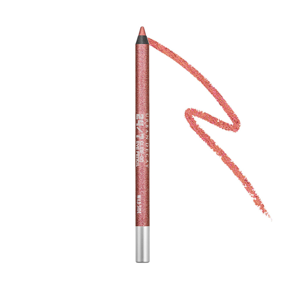 URBAN DECAY 24/7 Glide-On Waterproof Eyeliner Pencil (Wild Side - Copper Pink Metallic)  Smudge-Proof  Transfer-proof  Long-lasting Colored Eye Liners
