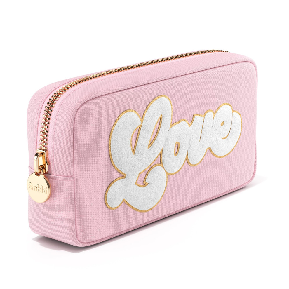 Trousse de maquillage LOVE Valentine, trousse de toilette et trousse de maquillage de voyage, pochette en nylon     fermeture    clair, joli sac de r
