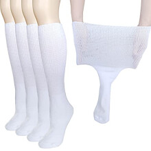 CIRZUEX Meias extra largas para linfedema, ps inchados, pernas, meias baritricas, bota fundida, diabtico, no vinculativo, neuropatia, inchao