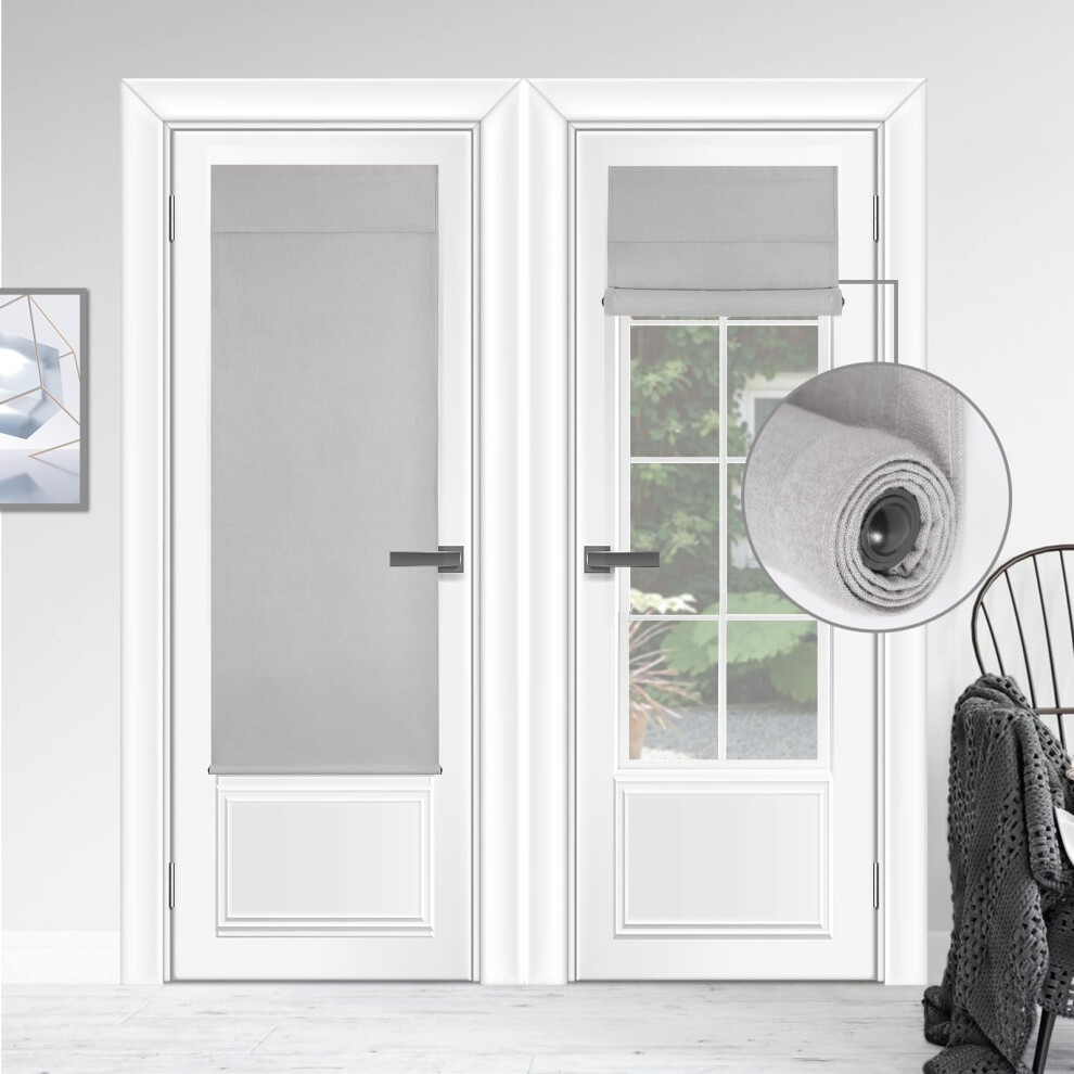 WdFour Triple Layers UV Protect  100% Light Block  Multi-use  no Noise  Easy Installed Door Curtains  Adjustable Roller Shade  Window Blind  for Offic-image-OPC-PFS92GM-NEW