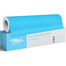 Frisco Craft Stencil Vinile Mascherante - Vinile Stencil Compatibile per Cricut, Silhouette, Cameo - Foglio Blu Rimuovibile