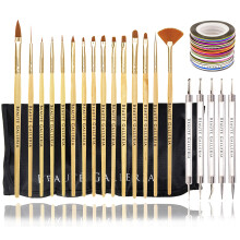 Beaute Galleria Kit de 50 Piezas para Arte de Uñas con Bolsa - 5 Piezas de Herramientas de Dotado