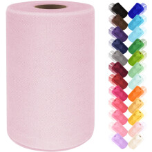 Tyllikangasrulla 6 tuumaa x 100 jaardia (300 jalkaa) Ohut tyllinauhaverkko DIY-tutuhameen lahjapaketointiin h -, vauvakutsu-, syntym p iv -, hal