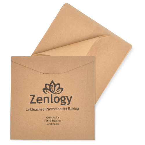 Zenlogy 10x10 Χαρτιά Πάρκας (200 Φύλλα), Μη Χλωριωμένα, Υψηλή Θερμοκρασία, Αντιστικτικά