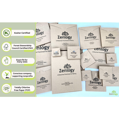 Zenlogy 10x10 Χαρτιά Πάρκας (200 Φύλλα), Μη Χλωριωμένα, Υψηλή Θερμοκρασία, Αντιστικτικά 1