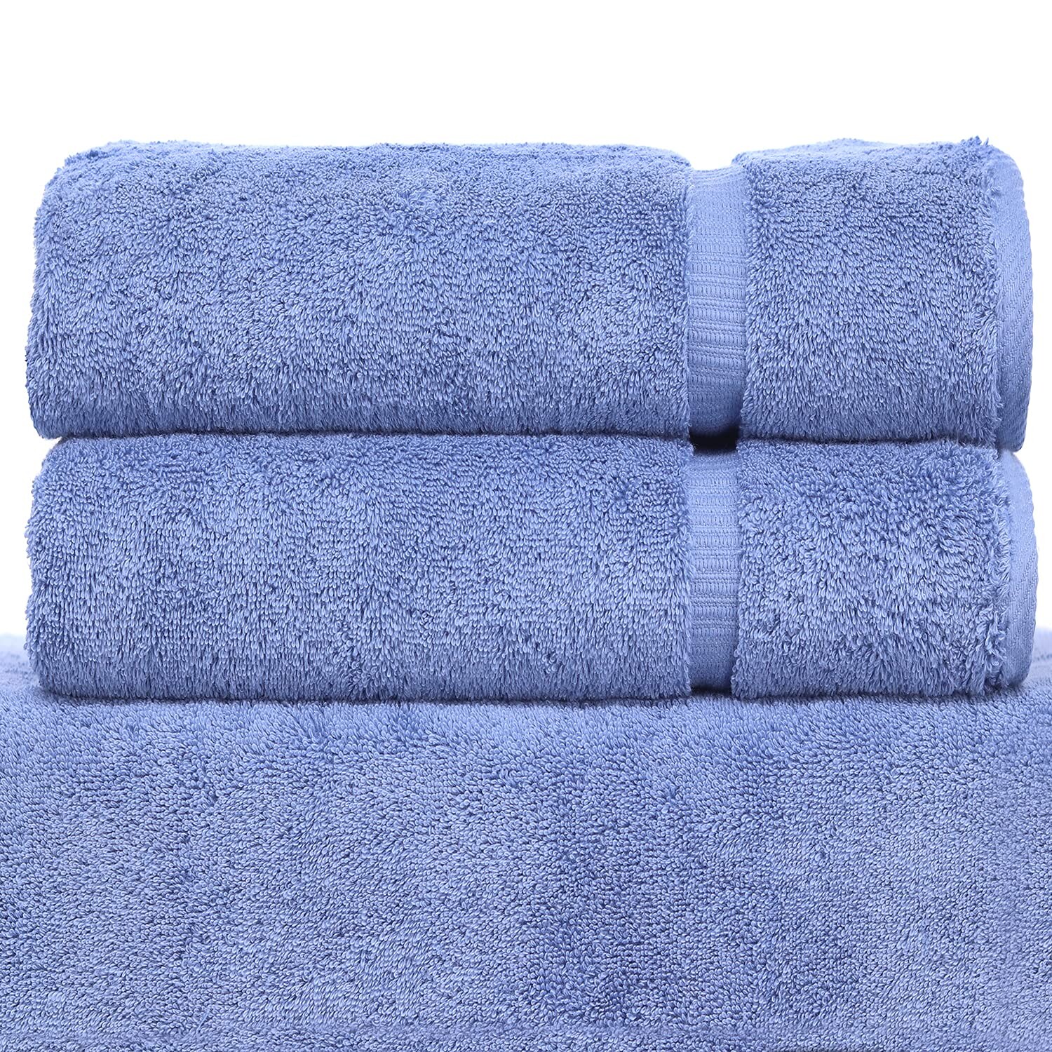Gözze - Lot De 4 Serviettes D'Invité Douces Et Absorbantes 100% Coton 30x30 Cm - Vert Citron