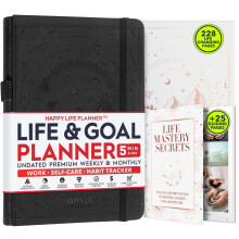 Life Mastery Planner - A 12 Month Journey to Crush Your Goals Increase Productivity Passion Success & Happiness - Weekly & Monthly Life Planner Ha