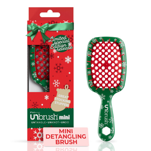 UNbrush Mini Julborste för Smärtfri Kammning av Alla Hårtyper