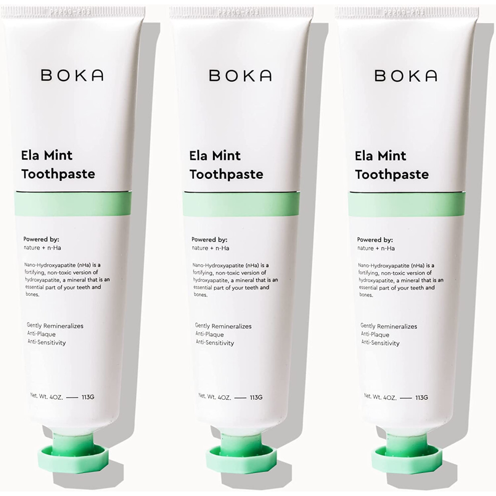 Boka Fluoride Free Toothpaste - Nano Hydroxyapatite Remineralizing Sensitive Teeth Whitening - Dentist Recommended For Adult Kids Oral Care