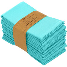 Ruvanti stoffen servetten set van 12 18x18 inch servetten Doek wasbaar zacht duurzaam absorberend katoenmengsel. Tafelservetten Doek voor Hotel Lunch