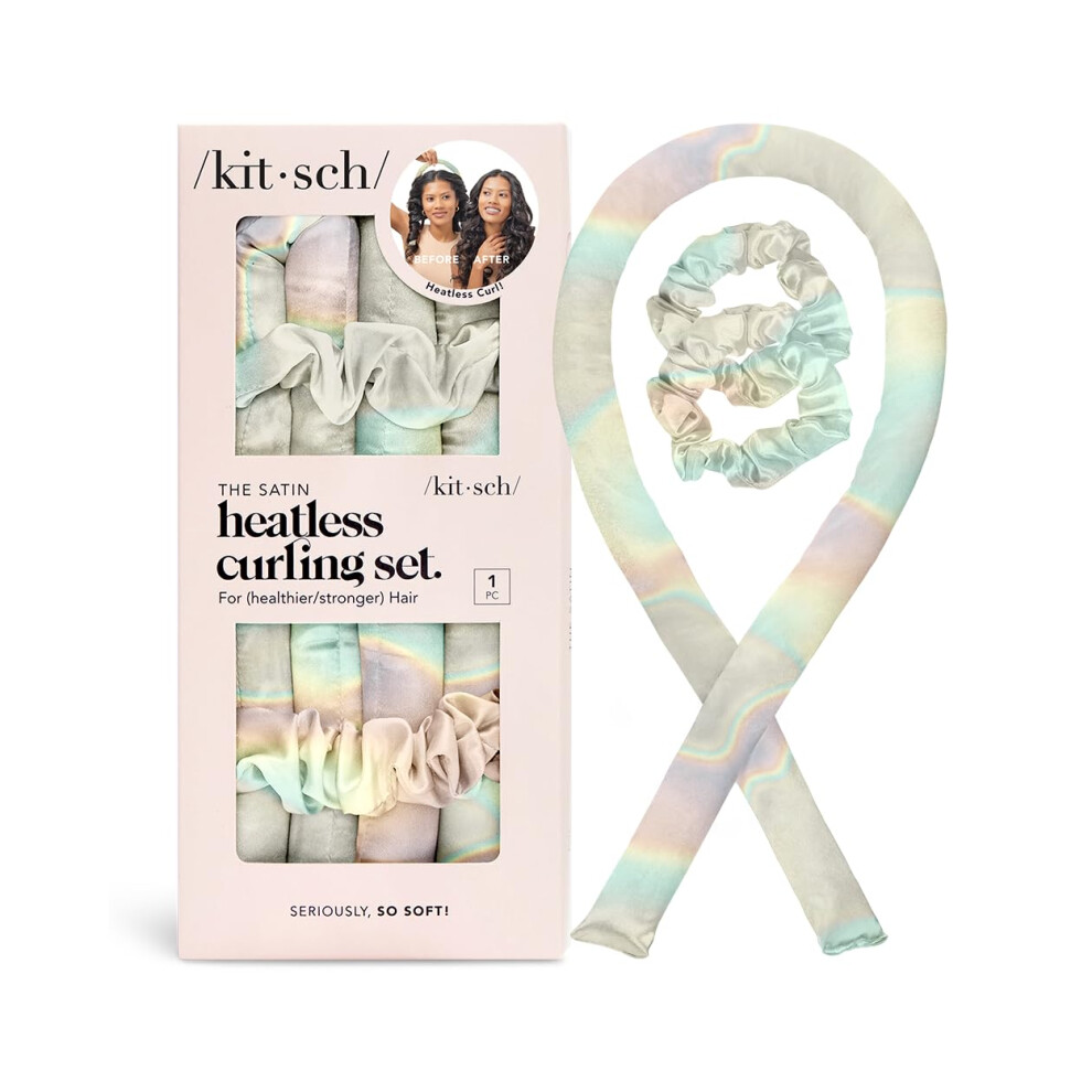Kitsch Satin Heatless Curling Set - Overnight Hair Curlers To Sleep In Heatless Curls Heatless Hair Curler Overnight Curls Heatless Curling Rod Hea
