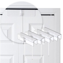 (4 kpl) - Safety Innovations -taitto-oven lukko - vaatekaapin suojaus, lapsi- ja lemmikkiturvallinen taitto-oven lukko - ty kaluton asennus - s r
