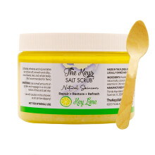Gommage au Sel de Mer des Keys - Gommage Exfoliant pour le Corps avec Cuillère en Bois - Pour Hommes et Femmes